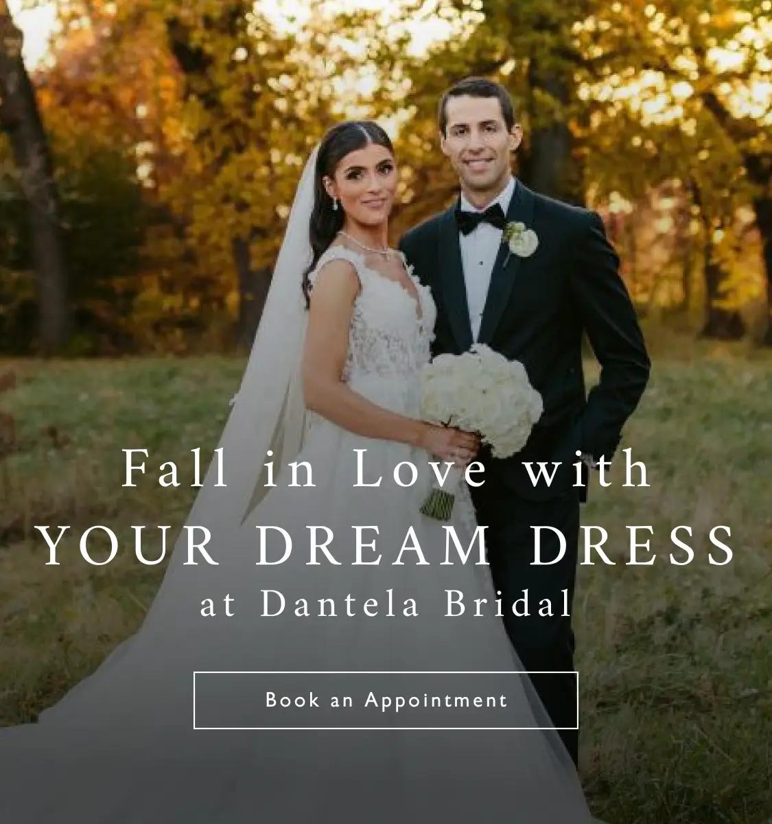 Real Bride with her husband wearing a wedding gown from Dantela Bridal