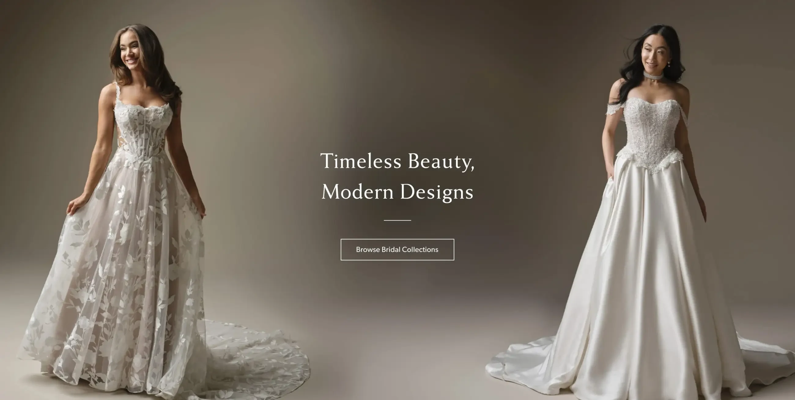 Women wearing bridal dresses