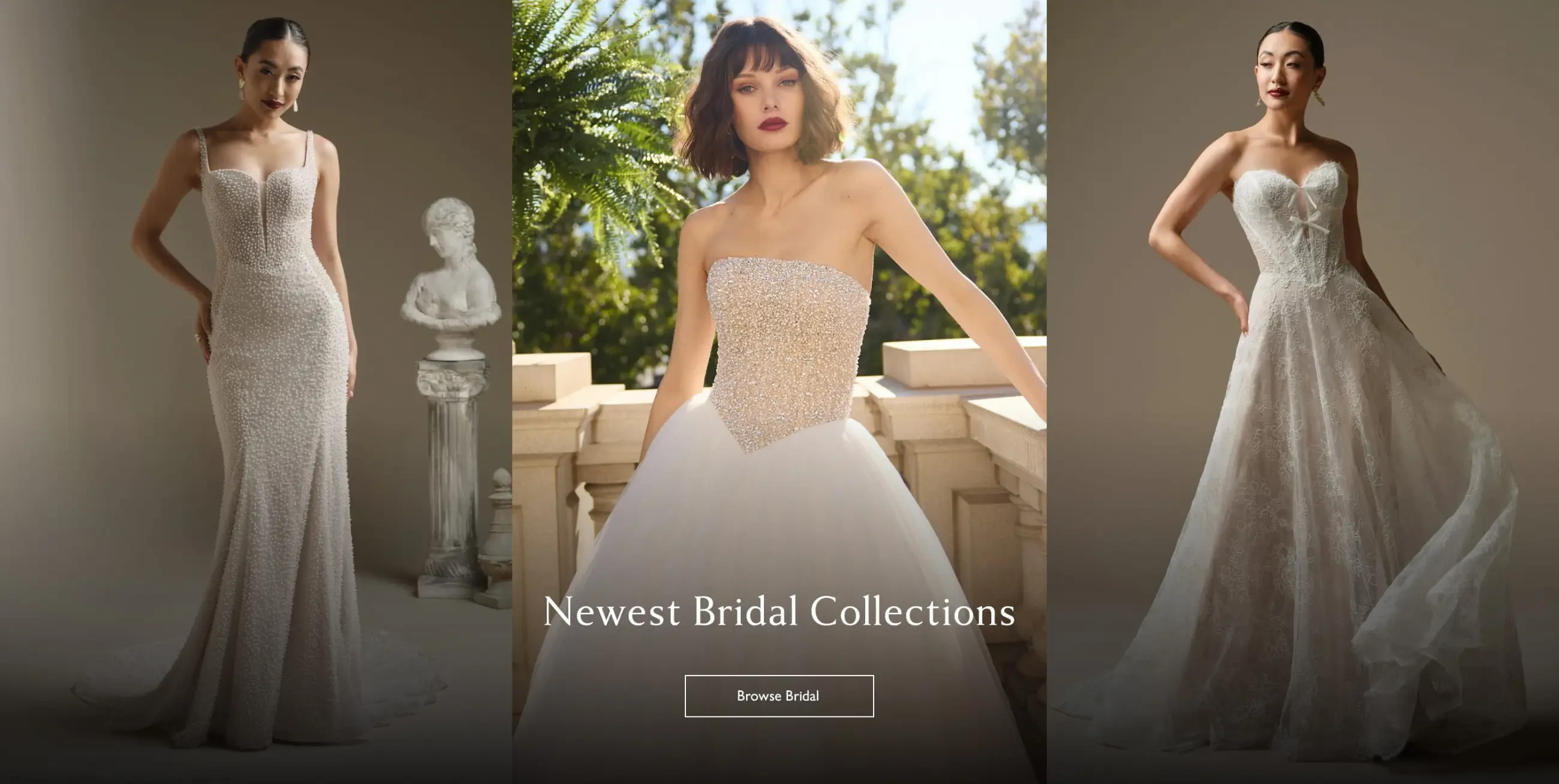 women wearing a lace bridal dresses